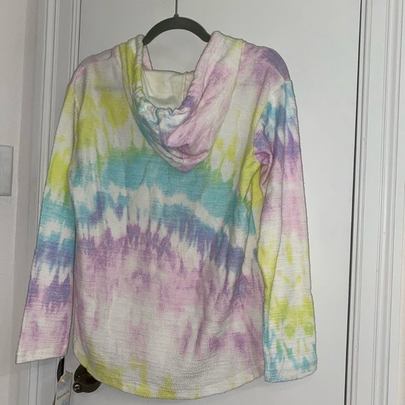Dreamsicle Pastel Drop Colored Destin Florida Tie Dye Hoodie - Picture 2 of 3